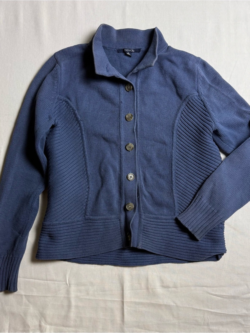 Chadwicks Navy Button-Front Knit Cardigan